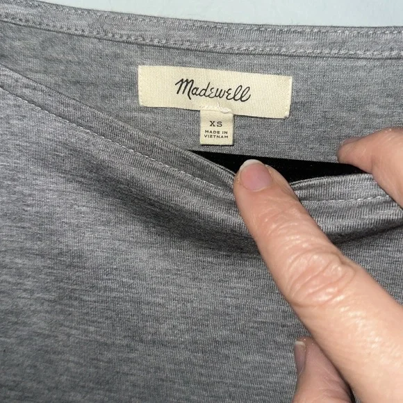Madewell gray long sleeve top size extra small in like new condition - Picture 4 of 5
